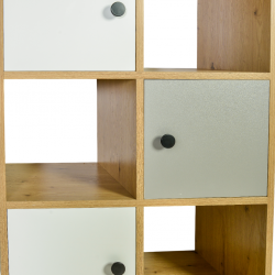 Sandy Bookshelf Oak, White & Grey