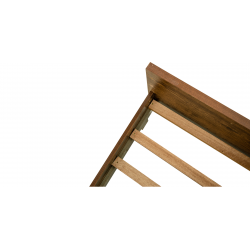 Vintage Bed 180x200 cm In MDF With Rattan