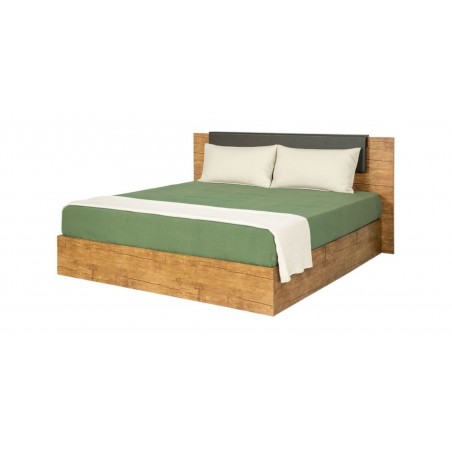 Vecelo Bed 180x200 cm MDF With Opera Brown & Black