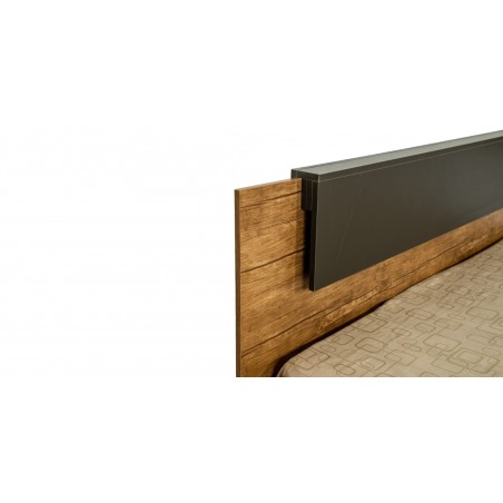 Vecelo Bed 180x200 cm MDF With Opera Brown & Black