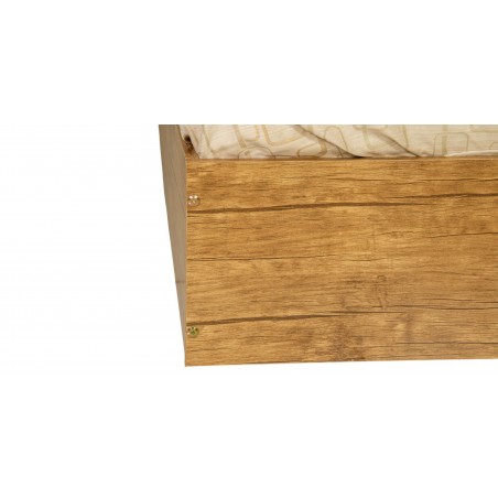 Vecelo Bed 180x200 cm MDF With Opera Brown & Black