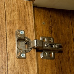 Vecelo Wardrobe 5 Doors & 3 Drawers Opera Walnut & Black