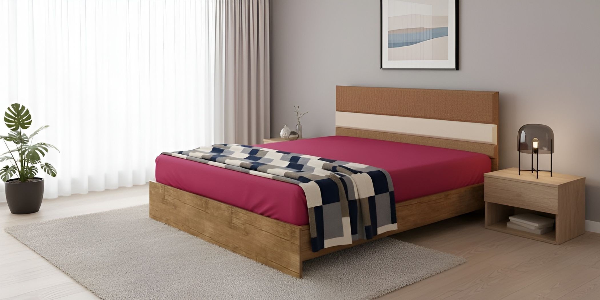 Chanelle Bed 180x200 cm Dark Walnut In MDF