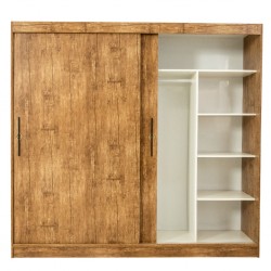 Chanelle Wardrobe 2 Doors Sliding Opera Walnut MDF