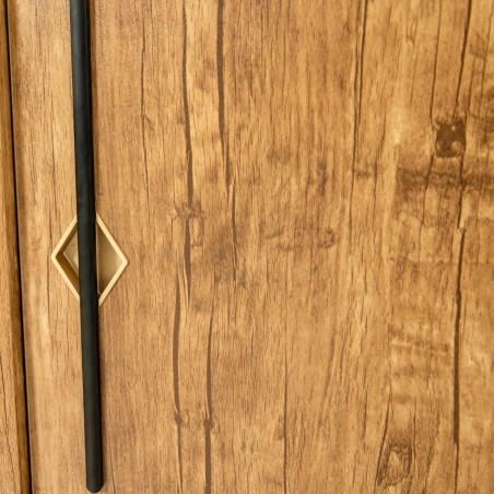 Chanelle Wardrobe 2 Doors Sliding Opera Walnut MDF