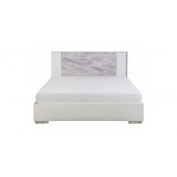 Sofia Bed 160x200 cm Gold Marble And White