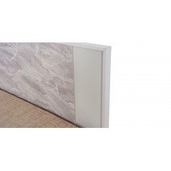 Sofia Bed 160x200 cm Gold Marble And White