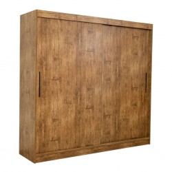 Chanelle Wardrobe 2 Doors Sliding Opera Walnut MDF