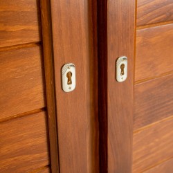 Perth Wardrobe 4 Doors & 4 Drawers Brown Finish