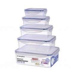 Westinghouse WCFC002510A- 0.24L+0.5L+1L+1.5L+2.5L Recangular Food Storage Box