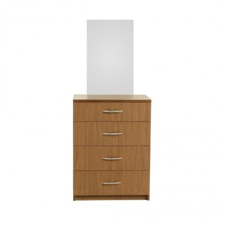 Brazilia Dressing Table With Mirror Dark Teak Hydrofuge Particle Board