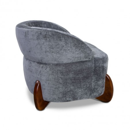 Curve Occasional Chair Fabric Grey Amigo