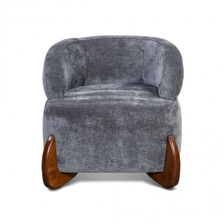 Curve Occasional Chair Fabric Grey Amigo