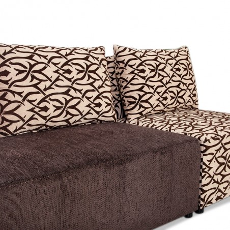Tola Sofa Corner In Brown Fabric