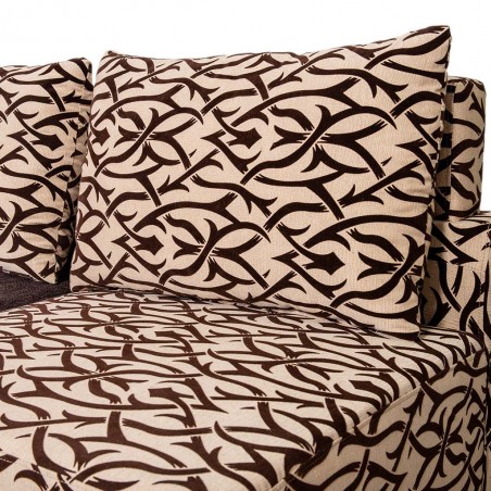 Tola Sofa Corner In Brown Fabric