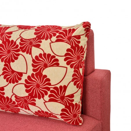 Tola Corner in Burgandy Fabric