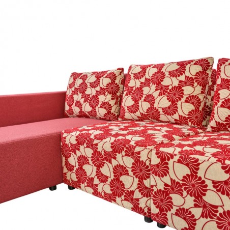 Tola Corner in Burgandy Fabric