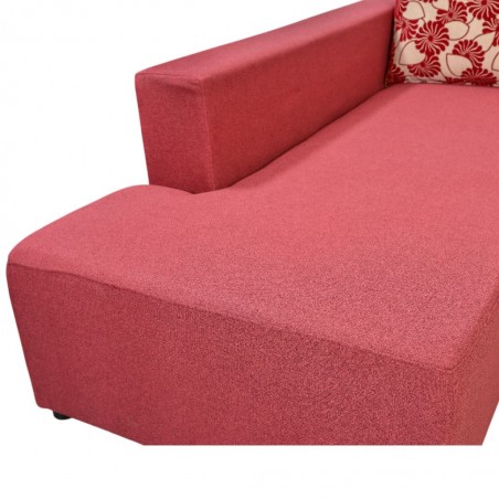 Tola Corner in Burgandy Fabric