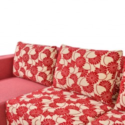 Tola Corner in Burgandy Fabric