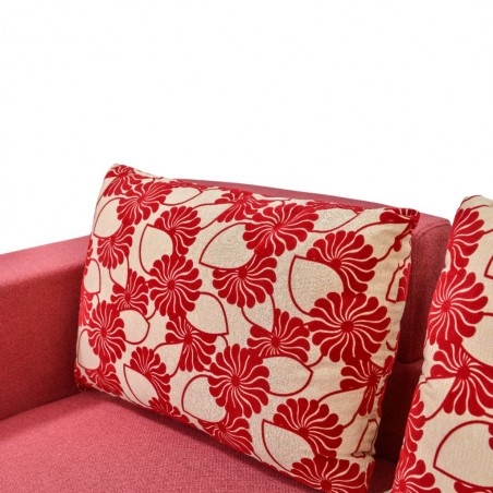 Tola Corner in Burgandy Fabric