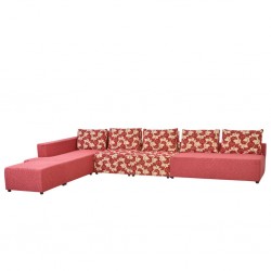 Tola Corner in Burgandy Fabric