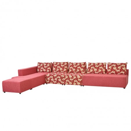 Tola Corner in Burgandy Fabric