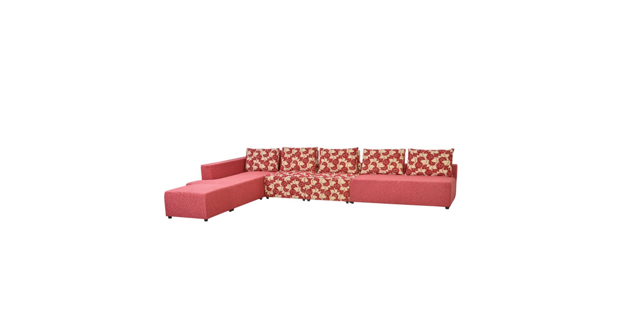 Tola Corner in Burgandy Fabric