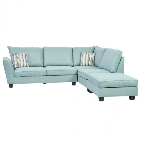 Bella Sofa Corner 3 Str+RHF+Otto Fabric Peacock