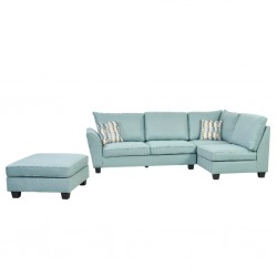 Bella Corner RHF Chaise+LHF 2Str+Otto Fabric Peacock