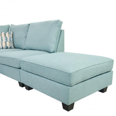 Bella Sofa Corner 3 Str+RHF+Otto Fabric Peacock