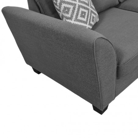 Bella Sofa Corner Fabric D.Grey