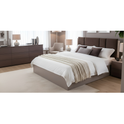 Garnelia Bed 160x200 cm Relic Oak & Smoky MDF/Particle Board