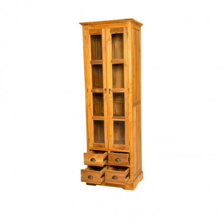Borden Bookcase Cabinet Natural Teak