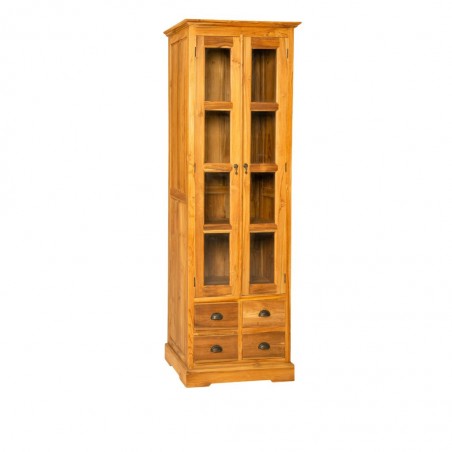 Borden Bookcase Cabinet Natural Teak