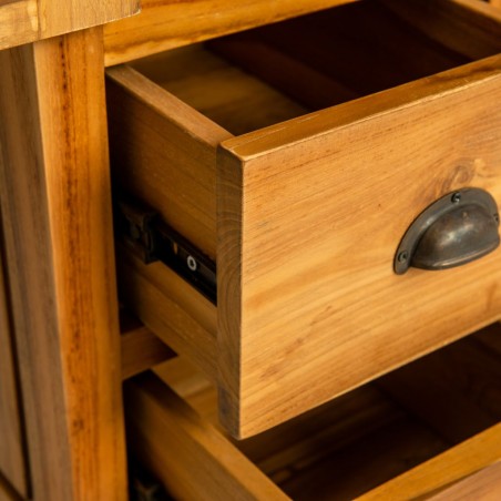 Borden Bookcase Cabinet Natural Teak