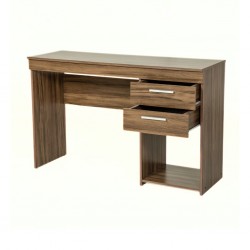 Fraser Office Table Walnut With 2 Drawers