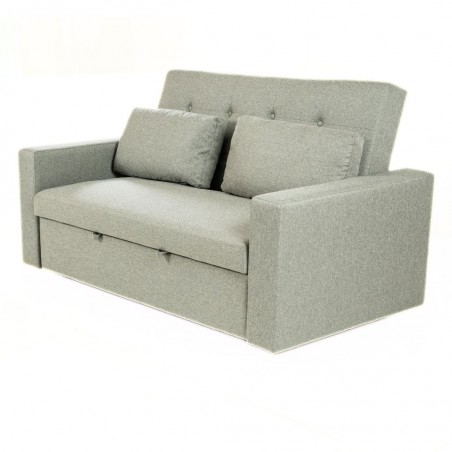 Pau Sofa Bed Grey Fabric Color Como 12 Polyester