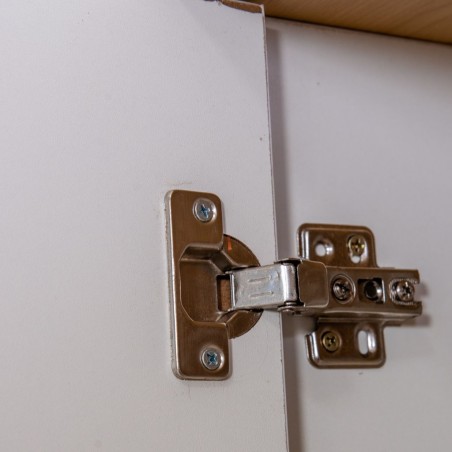 Capella Wardrobe 3 Drs With Shoe Rack & Side Door White & Light Oak