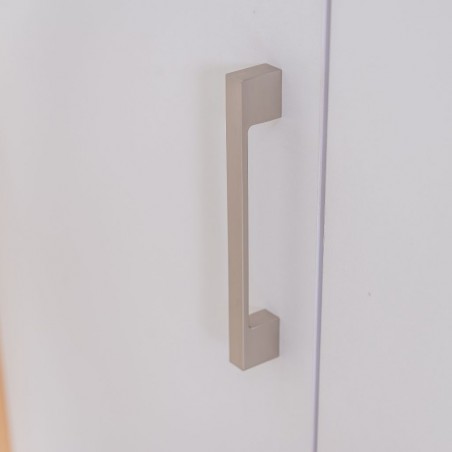 Capella Wardrobe 3 Drs With Shoe Rack & Side Door White & Light Oak