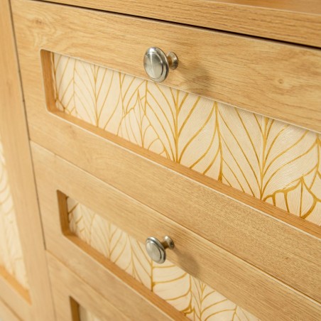 Luma Wardrobe 4 Doors & 3 Drawers in Melamine MDF