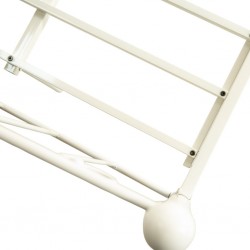 Britney Bed 180x200 cm White Metal