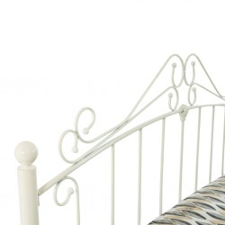 Britney Bed 180x200 cm White Metal