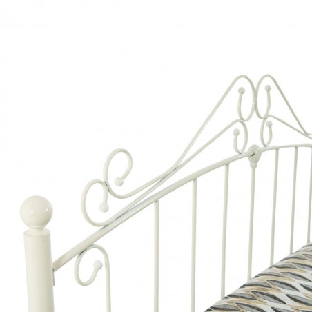 Britney Bed 180x200 cm White Metal