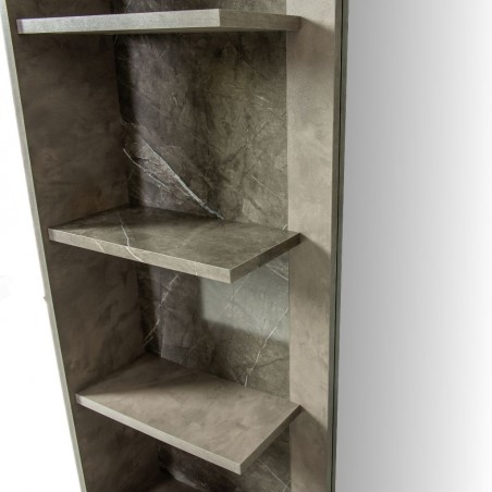 Dreamscape Dressing Table With Pouf Dark Ash Glossy & Light Ash