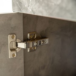 Dreamscape Dressing Table With Pouf Dark Ash Glossy & Light Ash