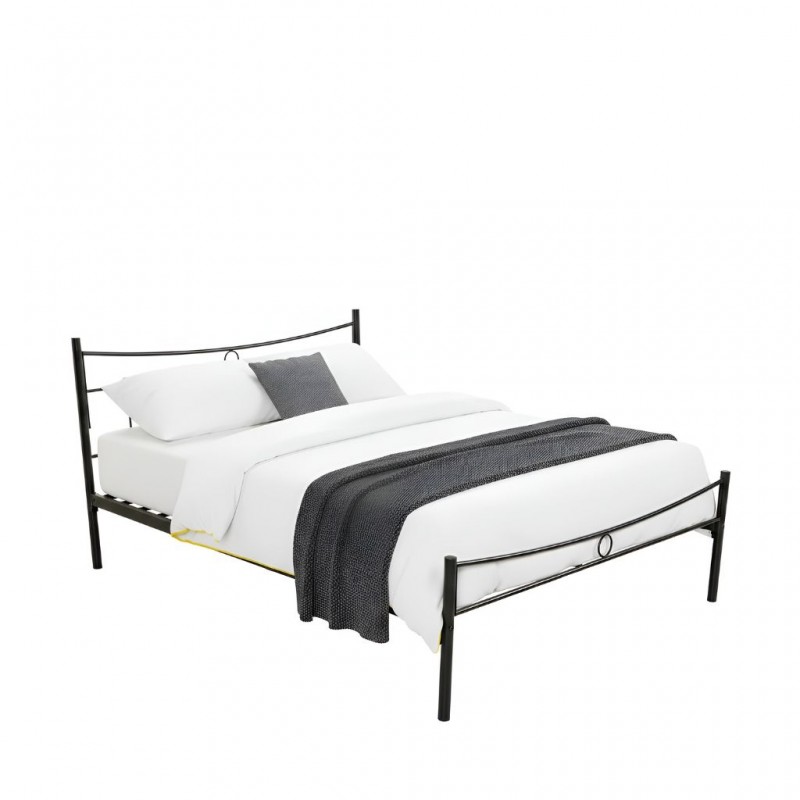 Imelda Bed 150x190 cm Black Metal