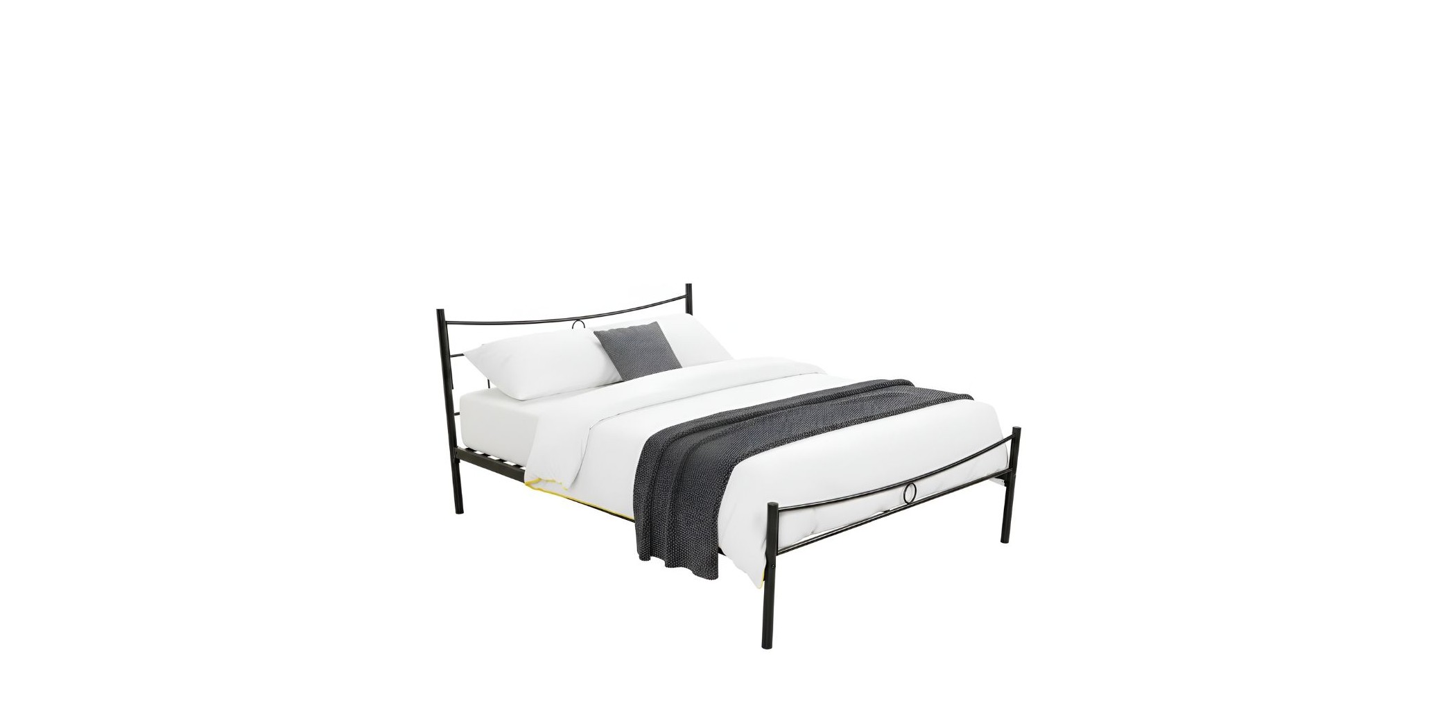 Imelda Bed 150x190 cm Black Metal
