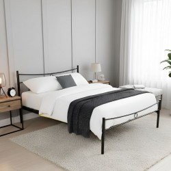 Imelda Bed 150x190 cm Black Metal