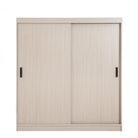 Curtis Wardrobe 2 Doors Sliding Maple Grey In MDF