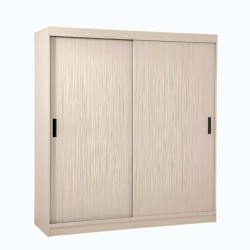 Curtis Wardrobe 2 Doors Sliding Maple Grey In MDF